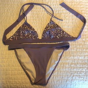 Victoria’s Secret Smoky Lavender Sequin Bikini